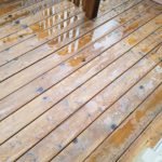 sealed deck repeling water