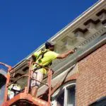 Exterior Painting with Boom
