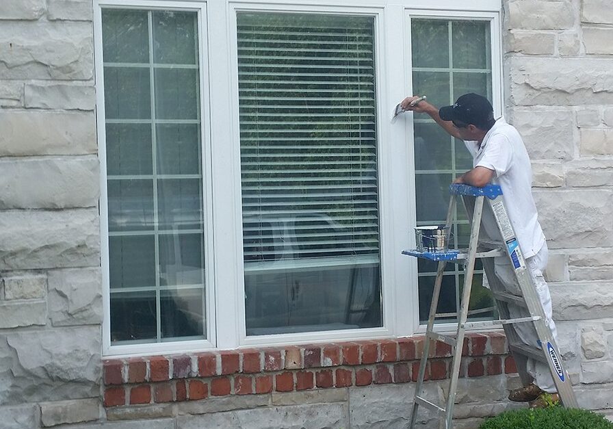 Exterior painting window frames